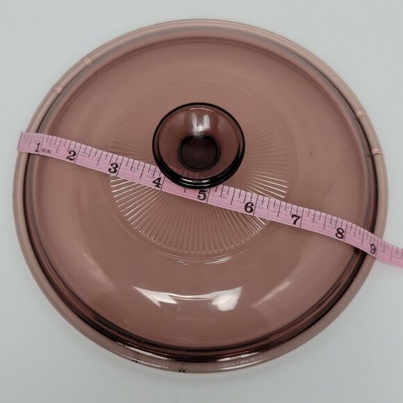 2 Vintage Pyrex Corning Ware Visions Cranberry Lid Replacement V1.5C And V2.5C - Picture 3 of 9